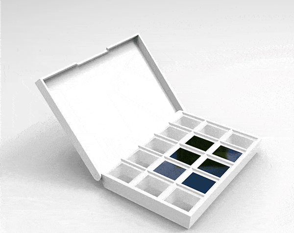 Blues - Serene to Dramatic Hand Poured DANIEL SMITH W/C Half Pan