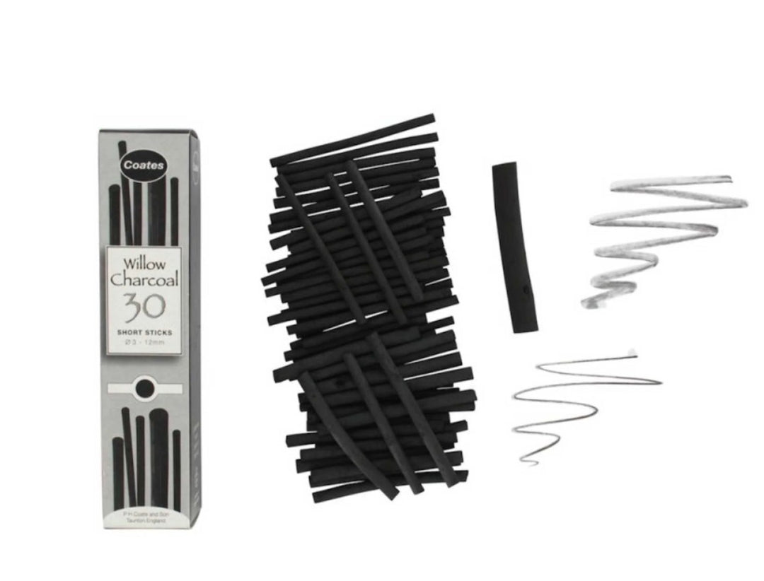 Coates Willow Charcoal Short Sticks (Box 30)