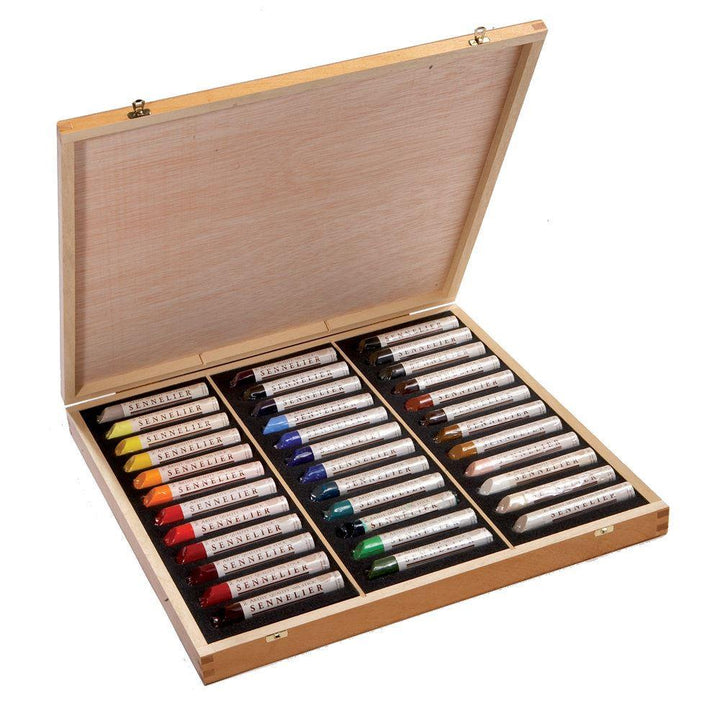Sennelier Artist Oil Pastels Set 36 Wooden Box