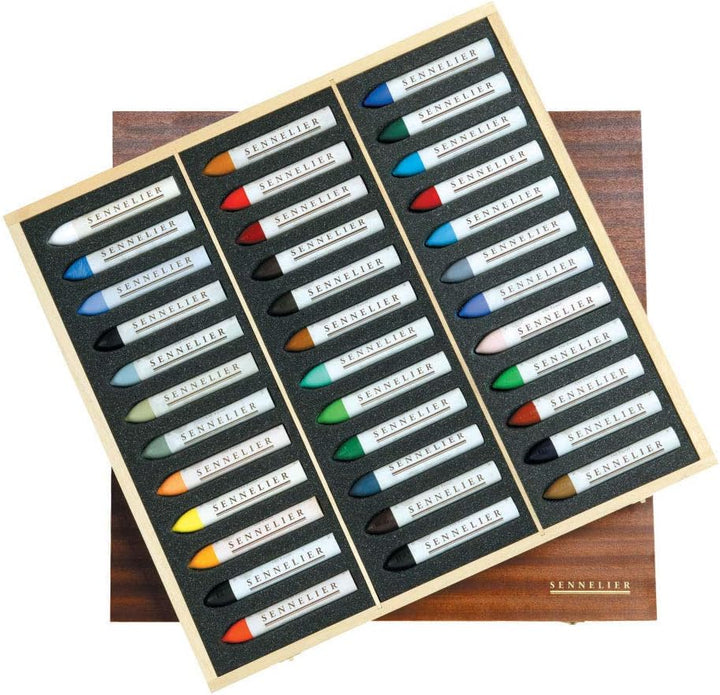 Sennelier Artist Oil Pastels Set 36 Wooden Box