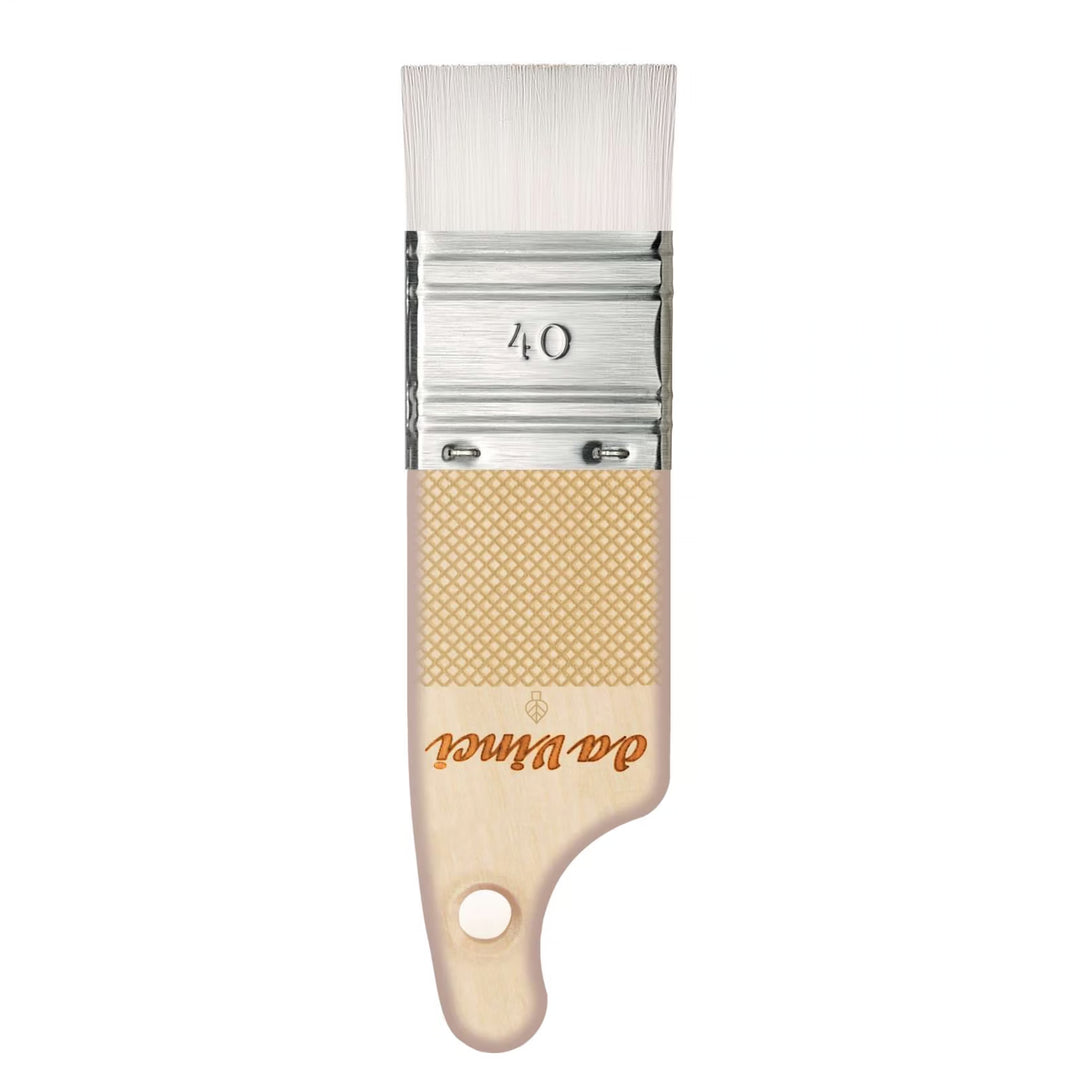 5027 Da Vinci Paddle brush extra strong white synthetic bristles 40