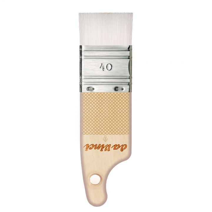 5027 Da Vinci Paddle brush extra strong white synthetic bristles 40