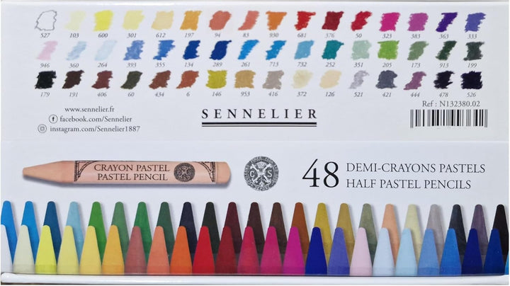 Sennelier Set of 48 Assorted Half Size Pastel Pencils