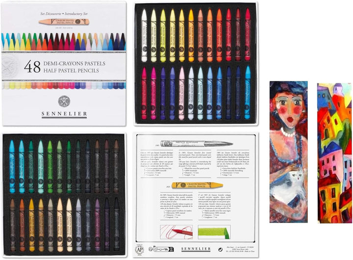 Sennelier Set of 48 Assorted Half Size Pastel Pencils