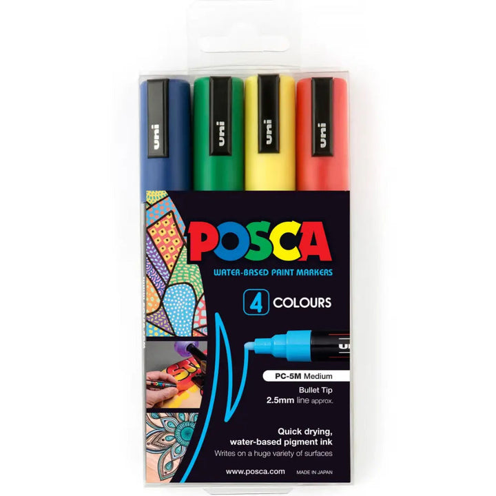 POSCA PC5BR Paint Markers Assorted 4 Pack