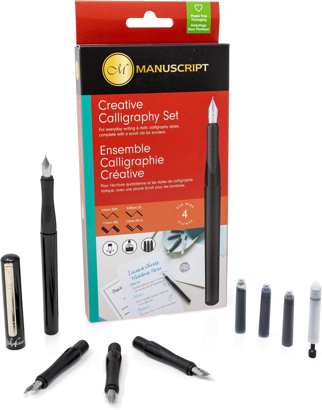 Manuscript Calligraphy Set - 4 Nib with Manual