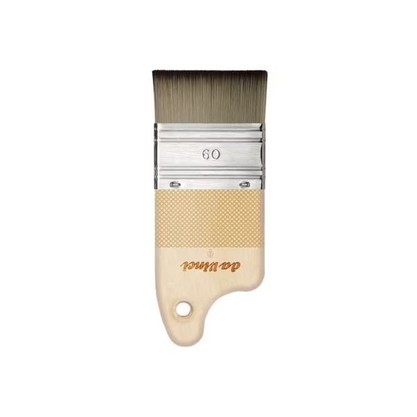 5077 Da Vinci Paddle brush dark grey very elastic short synthetic fibre 40
