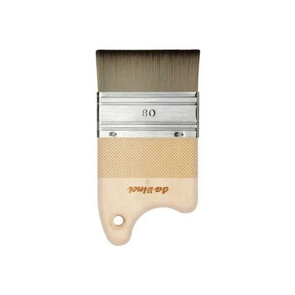 5077 Da Vinci Paddle brush dark grey very elastic short synthetic fibre 40