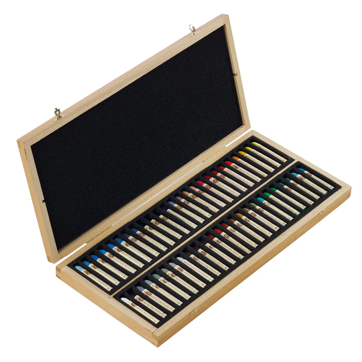 Sennelier Artist Oil Pastels Set 50 Wooden Box