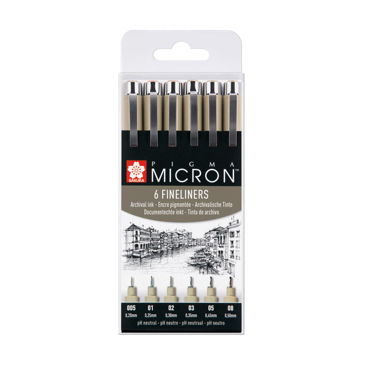 Micron Pigma Set 6 Fineliners