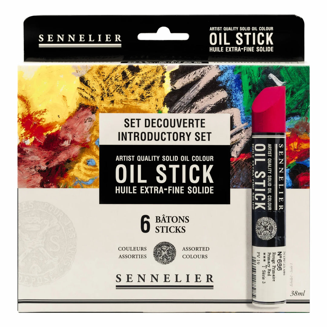 Sennelier Set 6 assorted medium oil sticks
