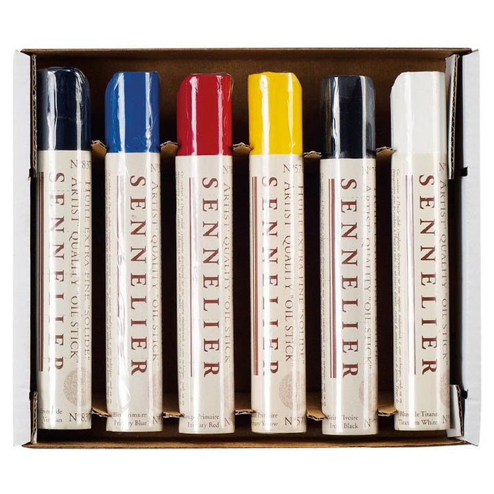 Sennelier Set 6 assorted medium oil sticks
