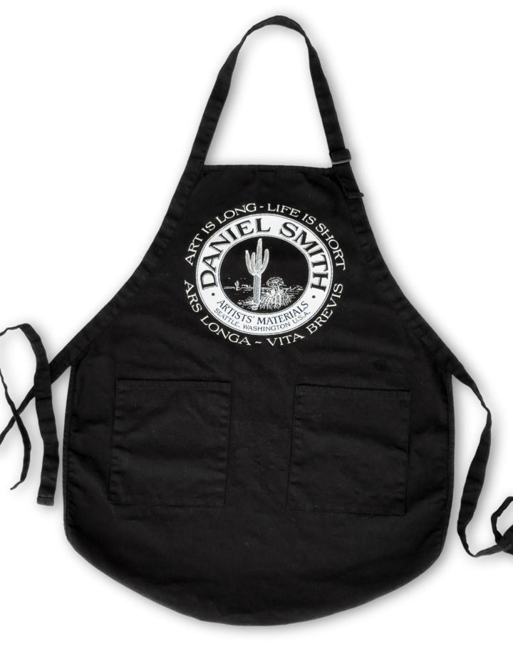 DANIEL SMITH Black Cotton Apron with Logo, 8oz