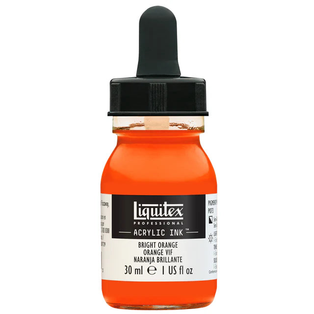 Bright Orange Liquitex Acrylic Ink 30ml