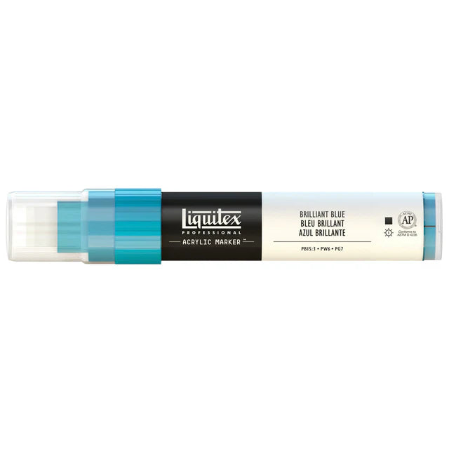 Brilliant Blue Liquitex Marker Wide 15mm