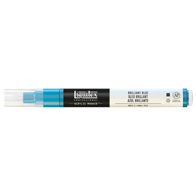 Brilliant Blue Liquitex Marker Wide 15mm