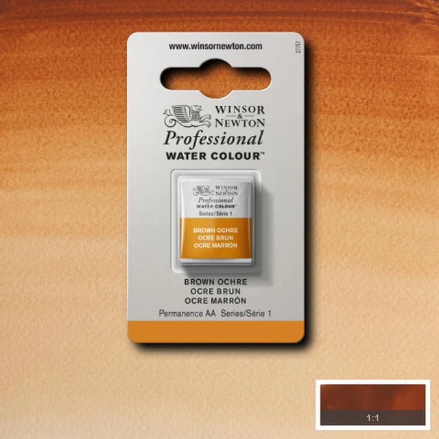 Brown Ochre S1 Winsor &amp; Newton 1/2 Pan