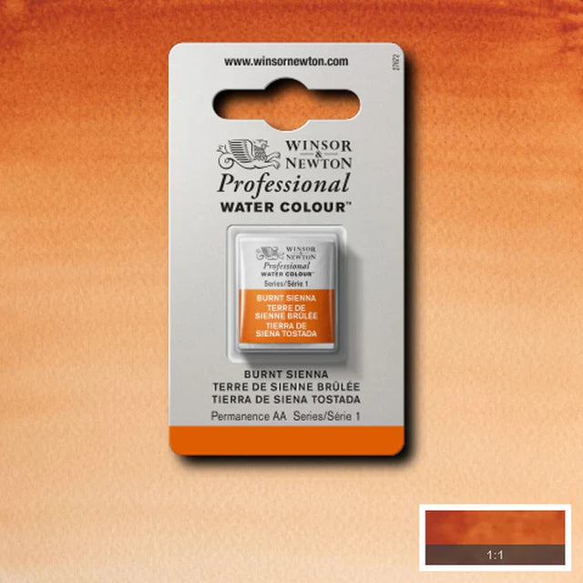 Burnt Sienna S1 Winsor &amp; Newton 1/2 Pan