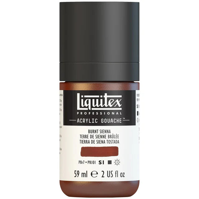 Burnt Sienna Acrylic Gouache liquitex 59ml