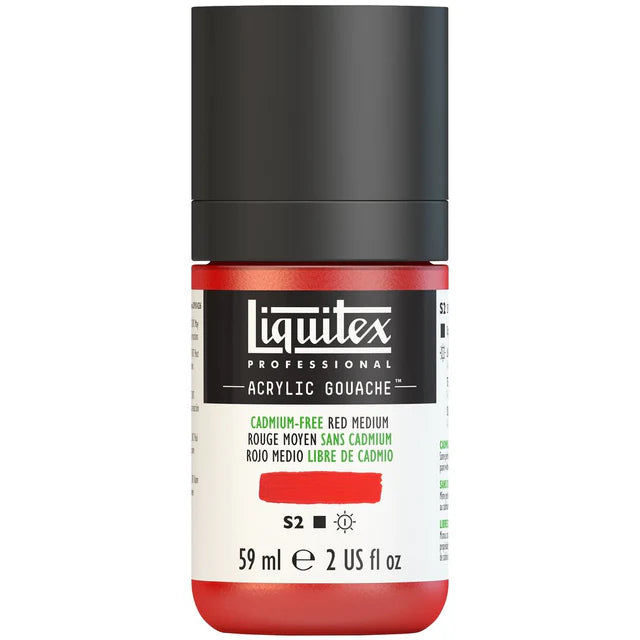 Cad Free Red Medium Acrylic Gouache liquitex 59ml