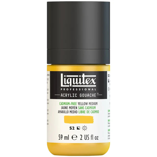 Cad Free Yellow Medium Acrylic Gouache liquitex 59ml