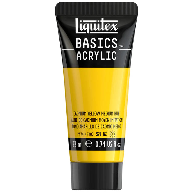 Cadmium Yell Med Hue Basics Acrylic 118ml
