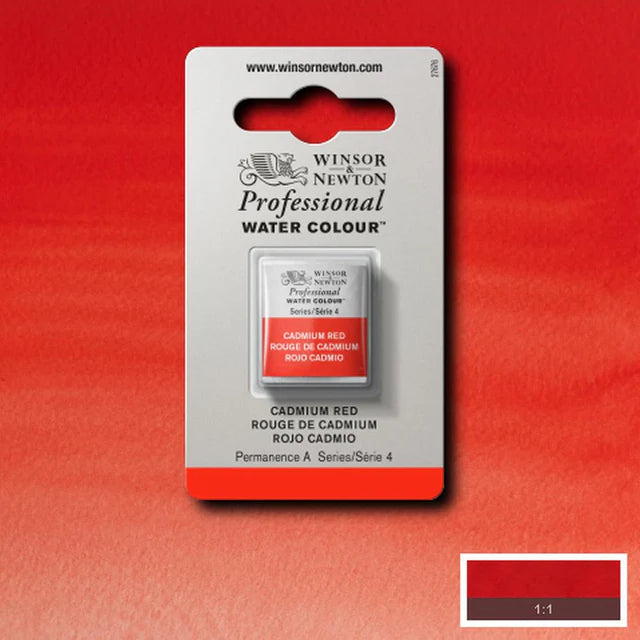 Cadmium Red S4 Winsor &amp; Newton 1/2 Pan