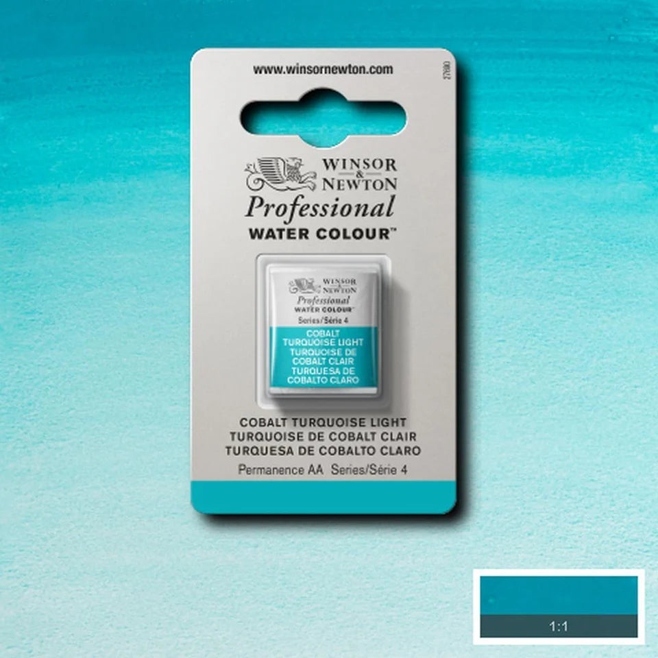Cobalt Turquoise Light S4 Winsor &amp; Newton 1/2 Pan
