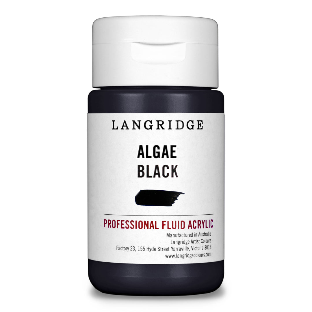 Algae Black Langridge Fluid Acrylic 125ml