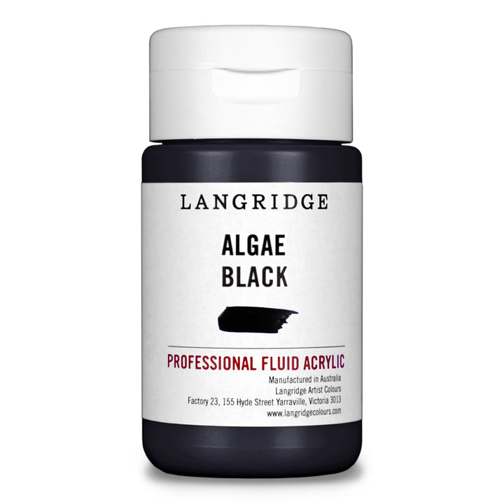 Algae Black Langridge Fluid Acrylic 125ml
