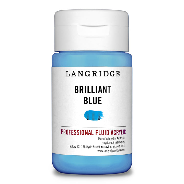 Brilliant Blue Langridge Fluid Acrylic 125ml