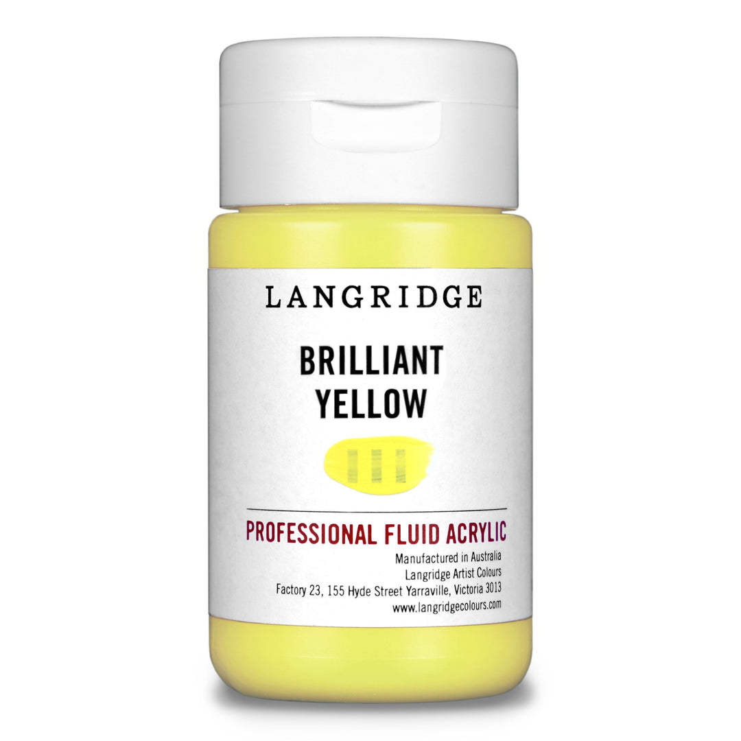 Brilliant Yellow Langridge Fluid Acrylic 125ml