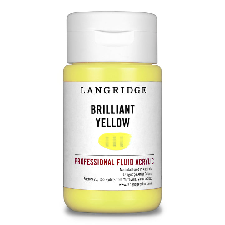 Brilliant Yellow Langridge Fluid Acrylic 125ml