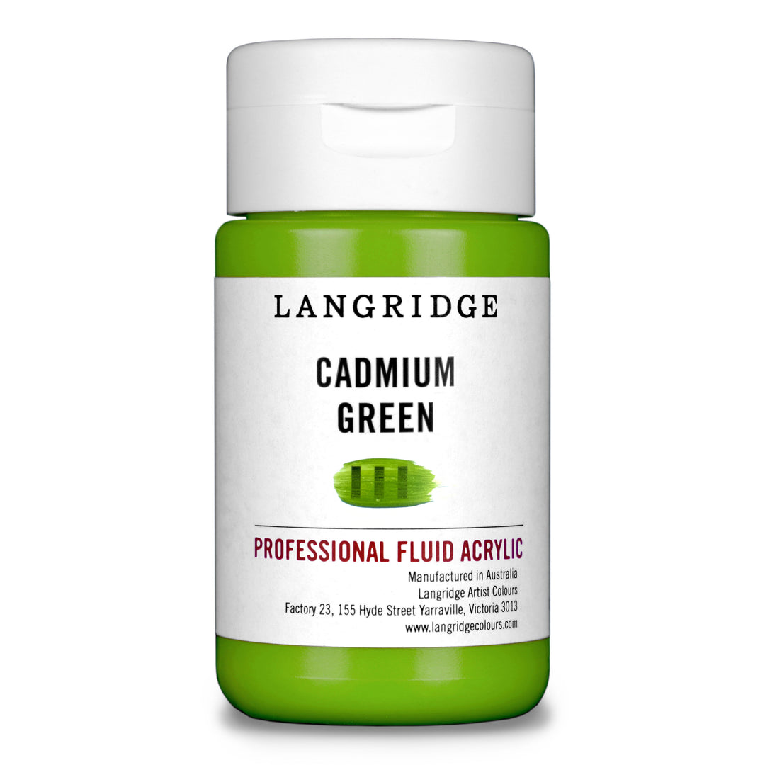Cadmium Green Langridge Fluid Acrylic 125ml