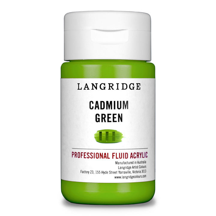 Cadmium Green Langridge Fluid Acrylic 125ml