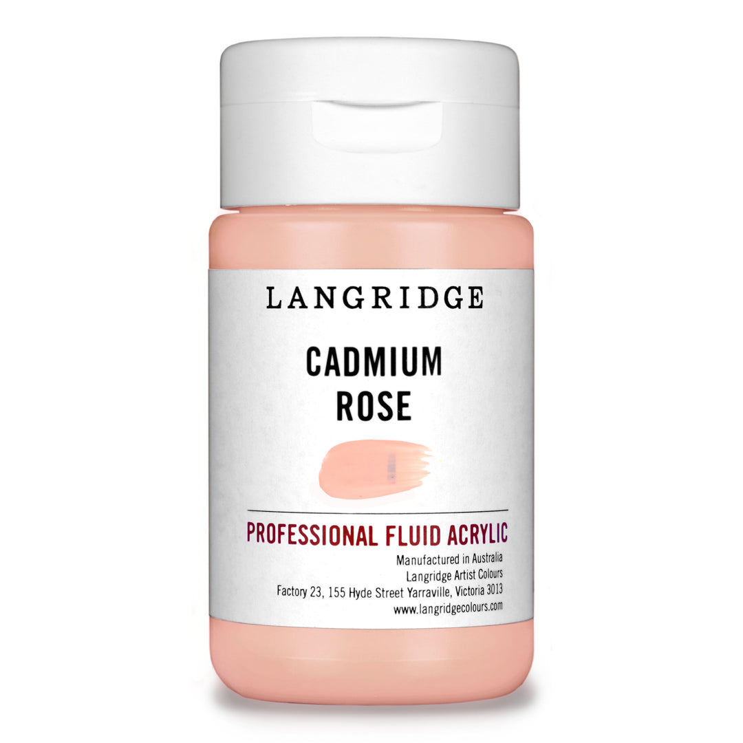 Cadmium Rose Langridge Fluid Acrylic 125ml