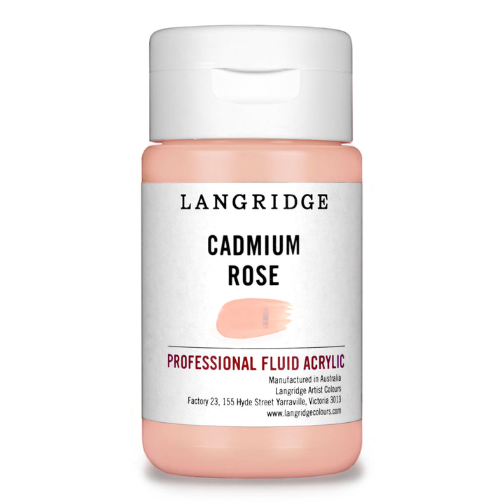 Cadmium Rose Langridge Fluid Acrylic 125ml