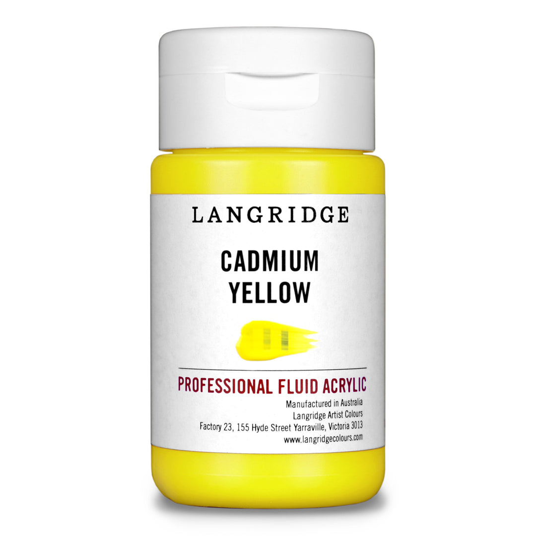 Cadmium Yellow Langridge Fluid Acrylic 125ml
