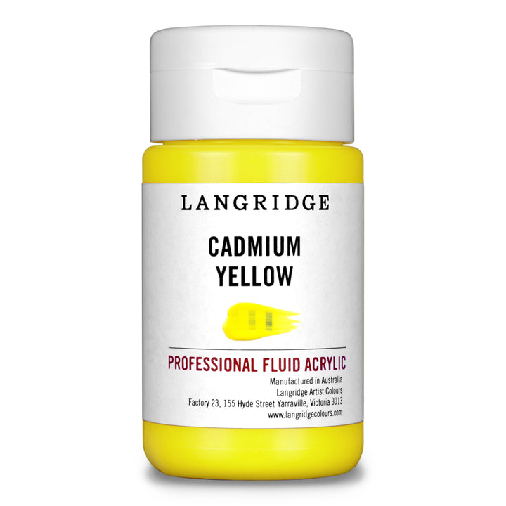 Cadmium Yellow Langridge Fluid Acrylic 125ml