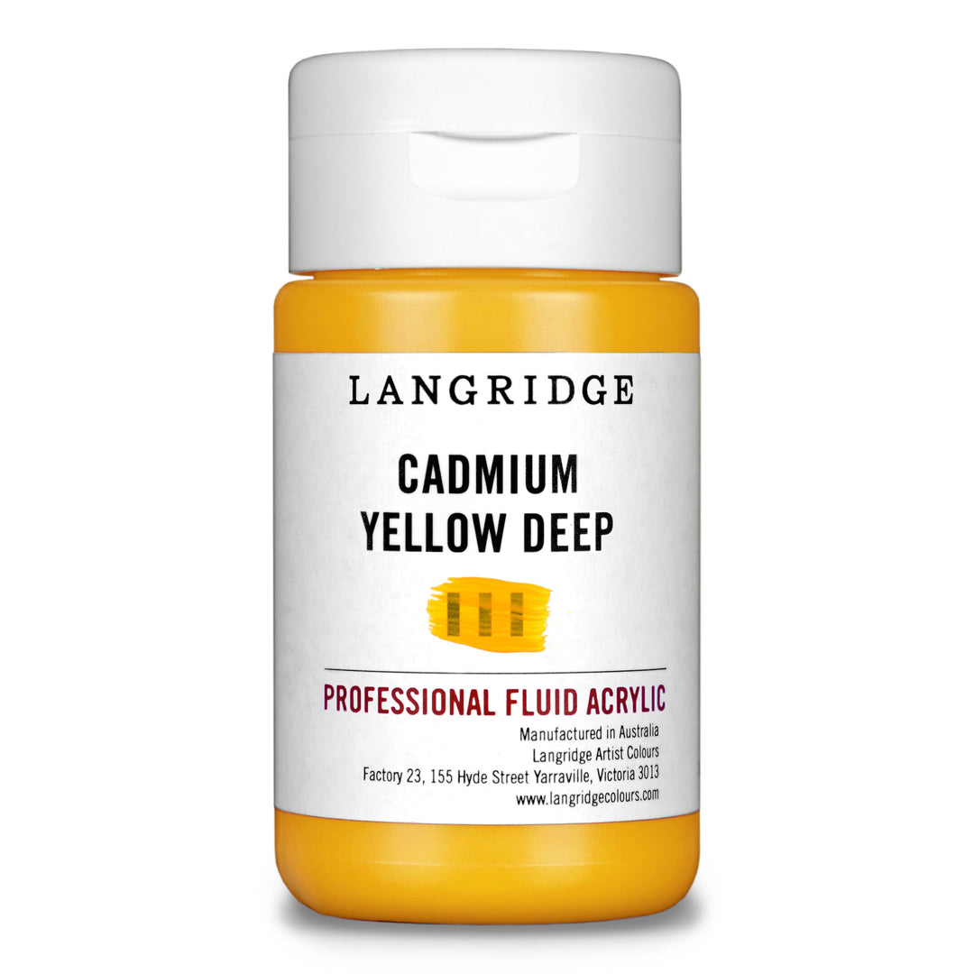 Cadmium Yellow Deep Langridge Fluid Acrylic 125ml