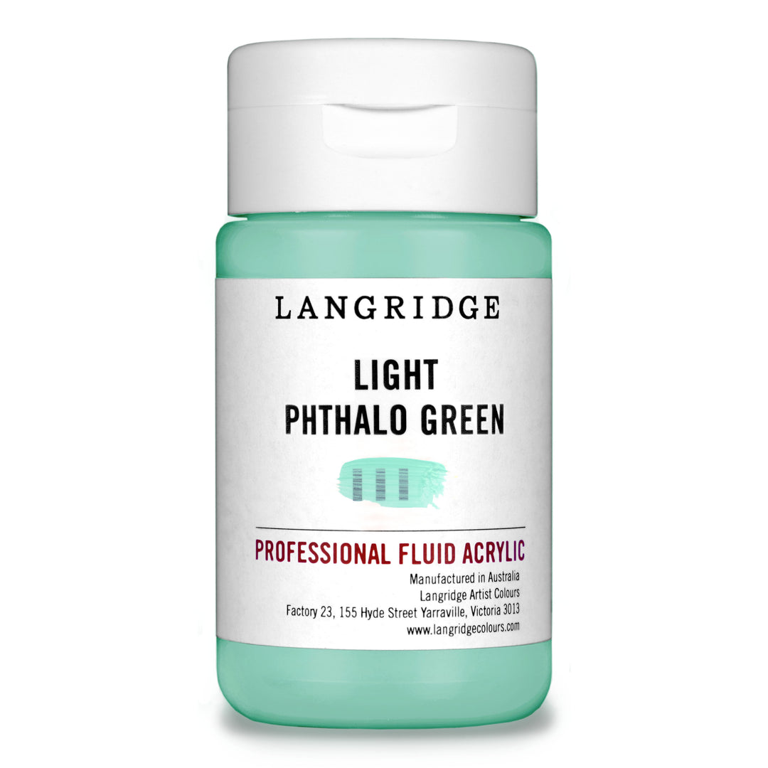 Light Phthalo Green Langridge Fluid Acrylic 125ml