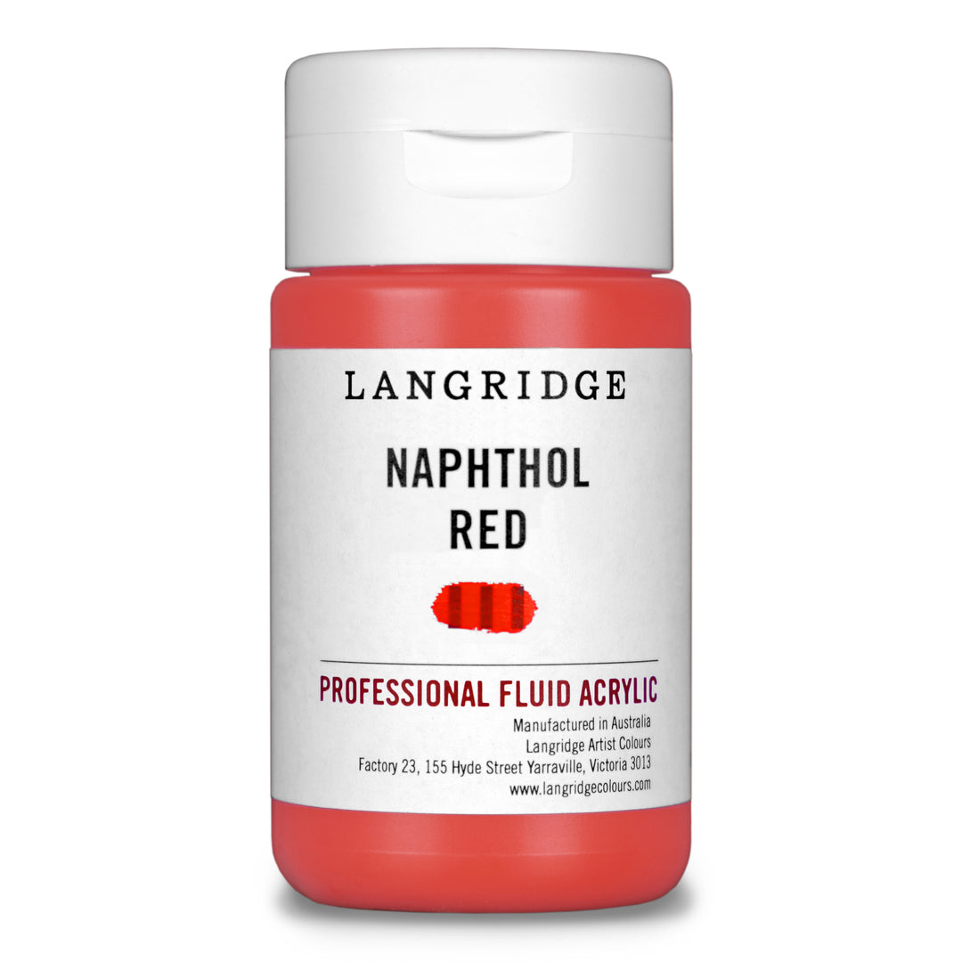 Naphthol Red Langridge Fluid Acrylic 125ml