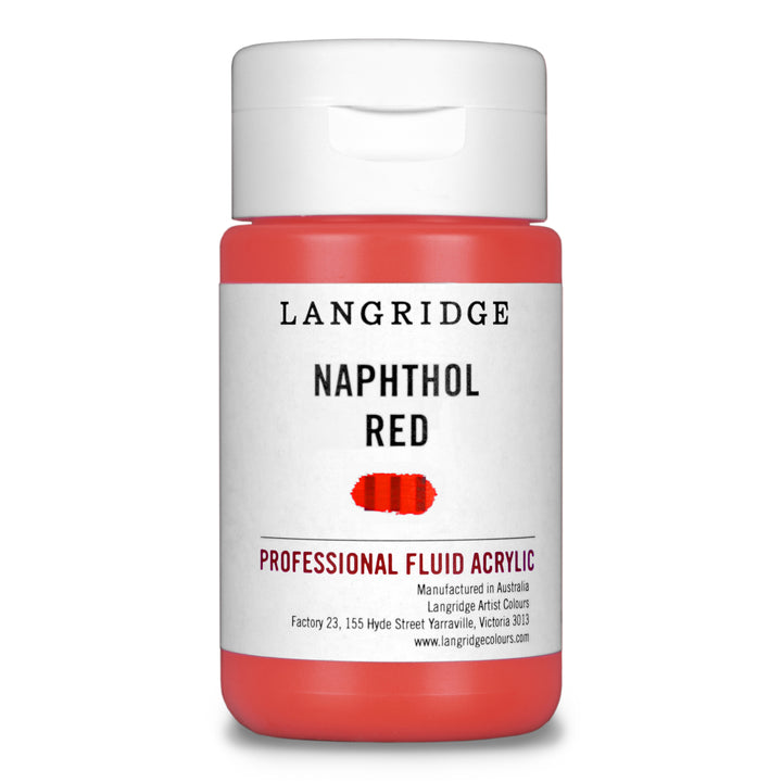Naphthol Red Langridge Fluid Acrylic 125ml