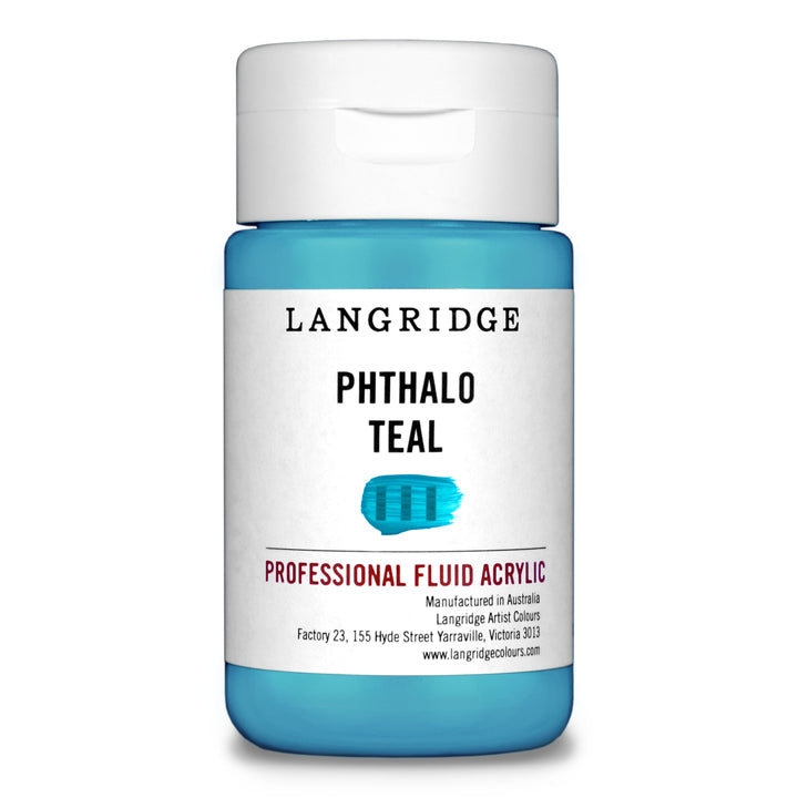 Phthalo Teal Langridge Fluid Acrylic 125ml