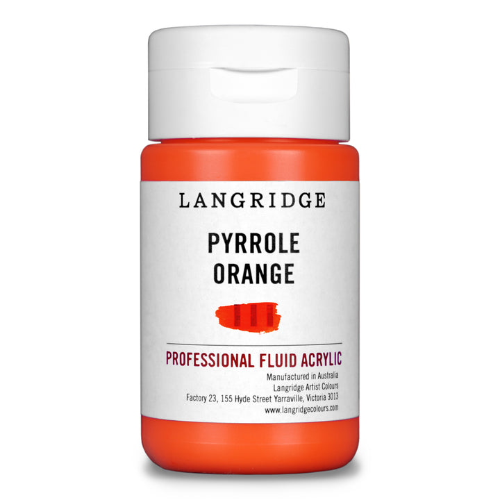 Pyrrole Orange Langridge Fluid Acrylic 125ml