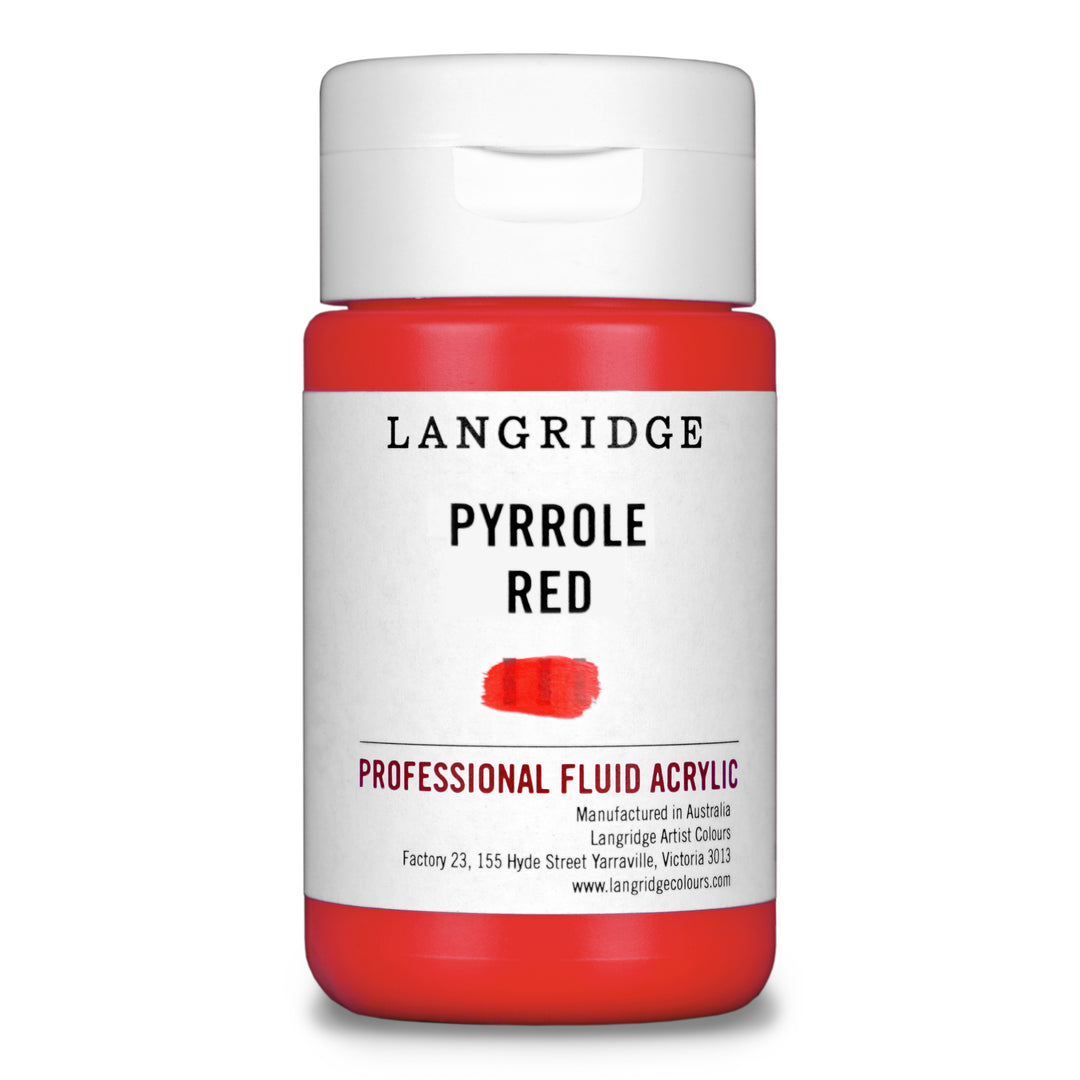 Pyrrole Red Langridge Fluid Acrylic 125ml
