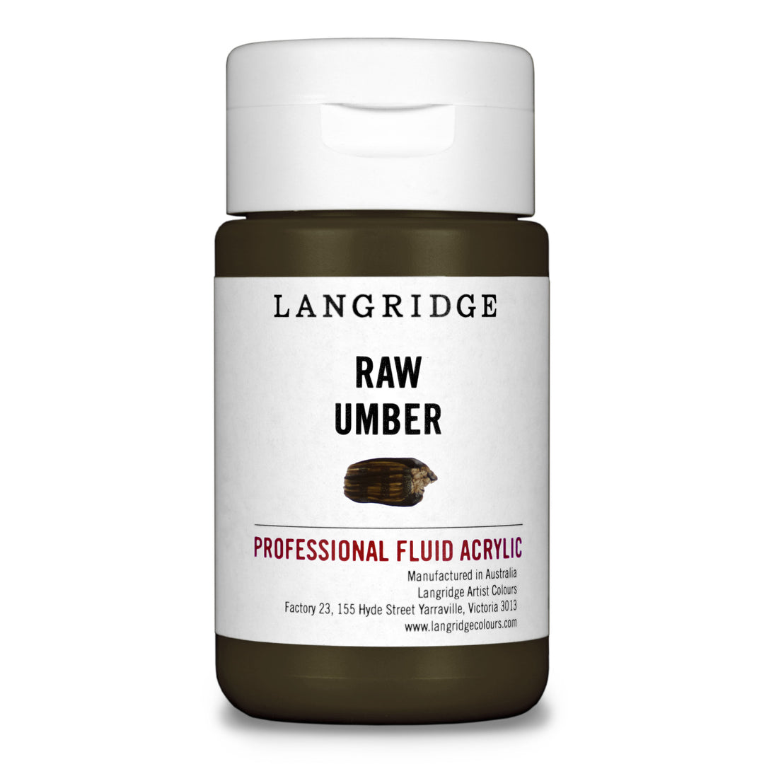 Raw Umber Langridge Fluid Acrylic 125ml
