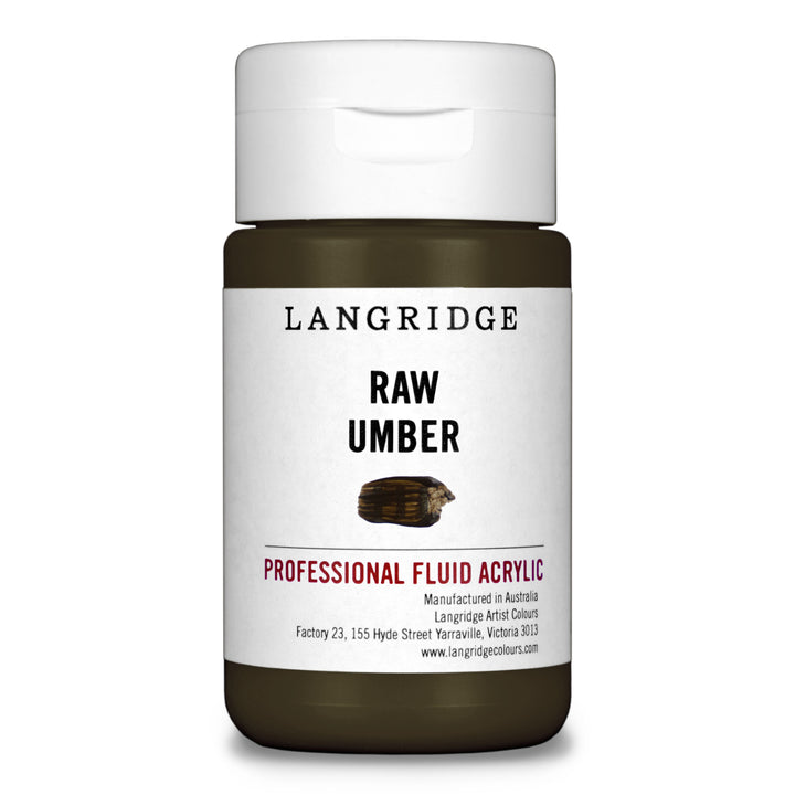 Raw Umber Langridge Fluid Acrylic 125ml