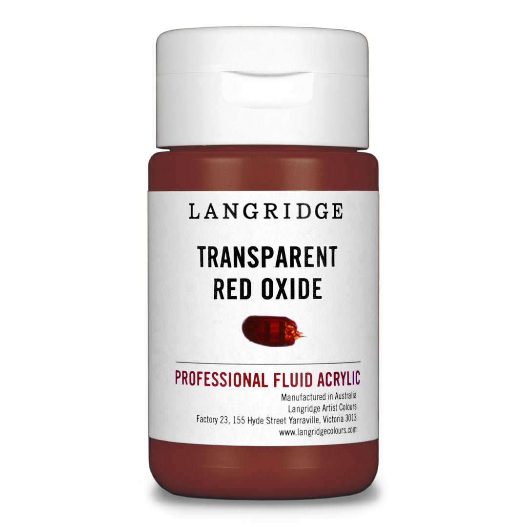 Transparent Red Oxide Langridge Fluid Acrylic 125ml