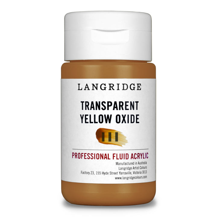 Transparent Yellow Ochre Langridge Fluid Acrylic 125ml